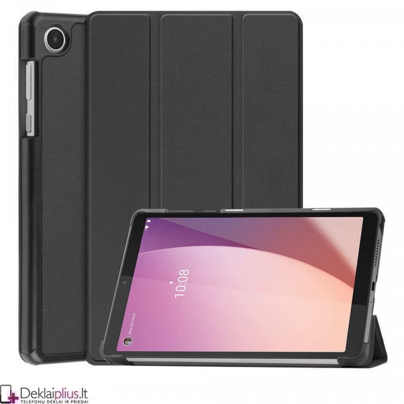 Dirbtinės odos atverčiamas dėklas - juodas Lenovo Tab M8 8.0 (4th Gen) TB300FU Dirbtinės odos atverčiamas dėklas - juodas Lenovo Tab M8 8.0 (4th Gen) TB300FU